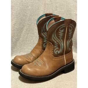 Ariat Fatbaby Size 7.5 Cowboy Western Leather Women’s Boots.